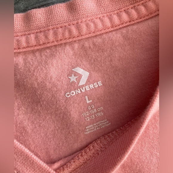 Converse | All Star Girls Pink Short Sleeve Shirt - Picture 2 of 3
